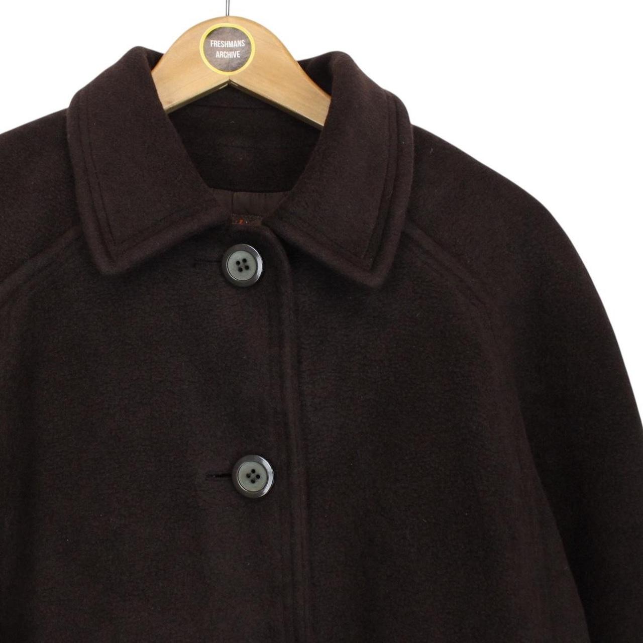 Vintage 90s Yves Saint Laurent Brown Cashgora Wool Coat