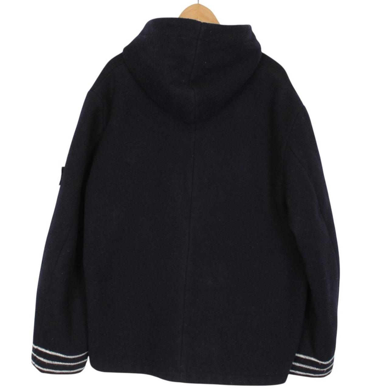 Vintage Stone Island AW 2003 Navy Blue Heavyweight Wool Blend Hooded Coat