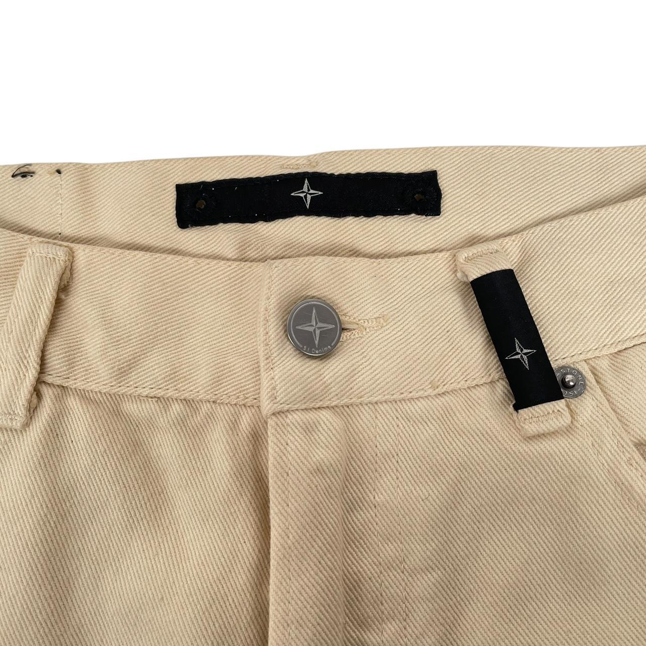 Vintage Stone Island AW 2001 Beige Straight Leg Fit Denim Jeans