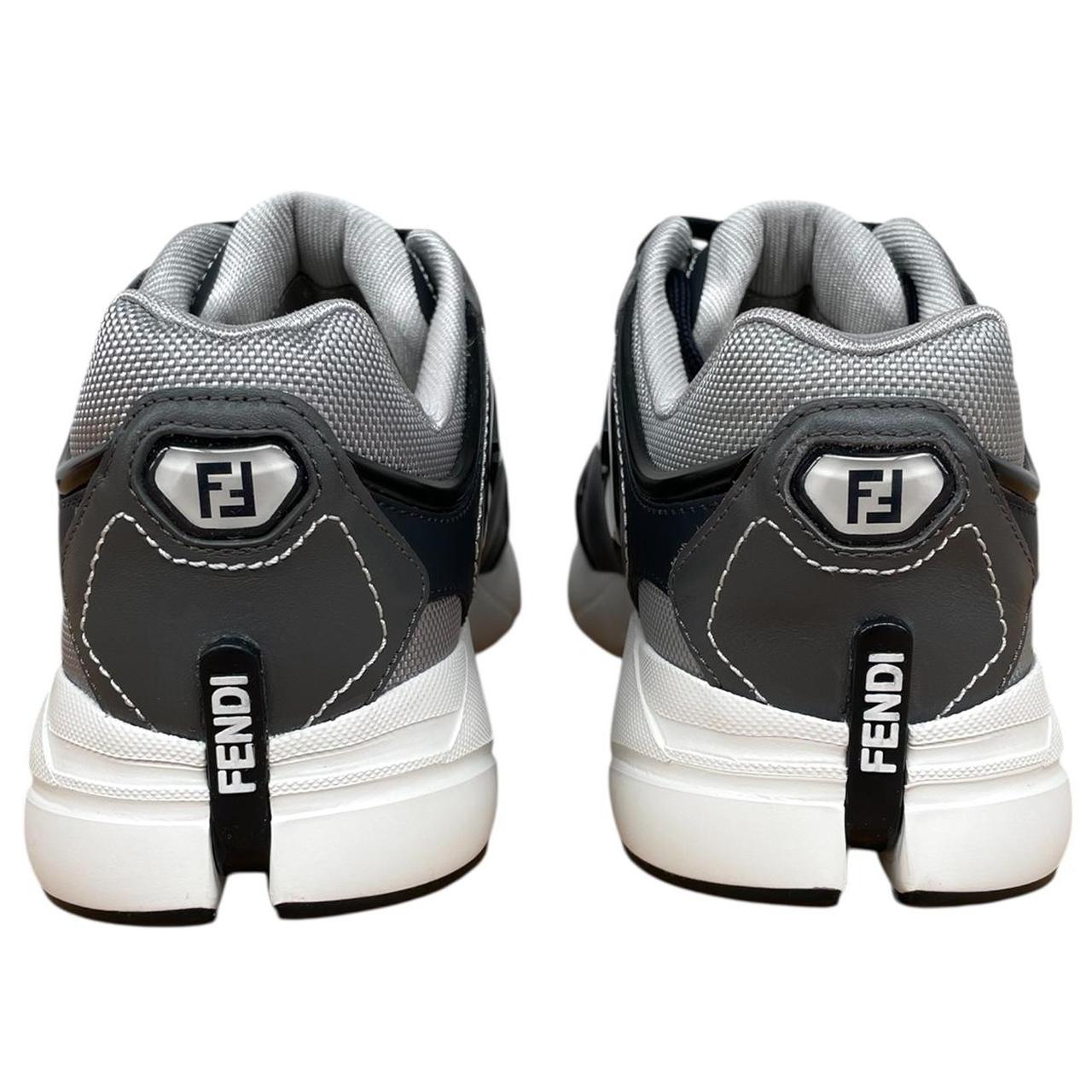 Fendi Forward Navy Blue, Grey and White Trainers
