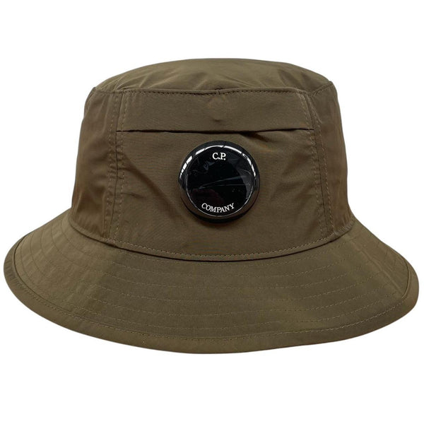 CP Company Khaki Green Chrome-R Nylon Lens Bucket Hat