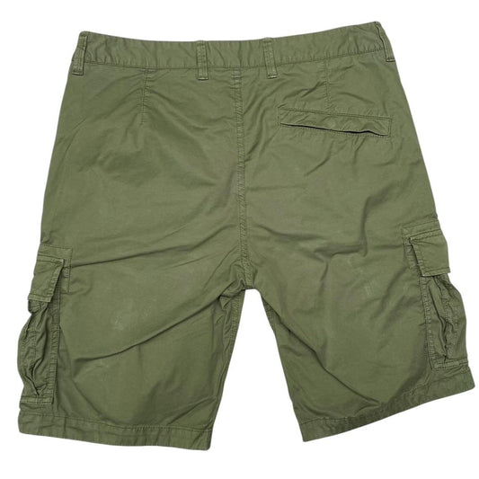 Stone Island SS 2022 Green Bermuda Cotton Cargo Shorts