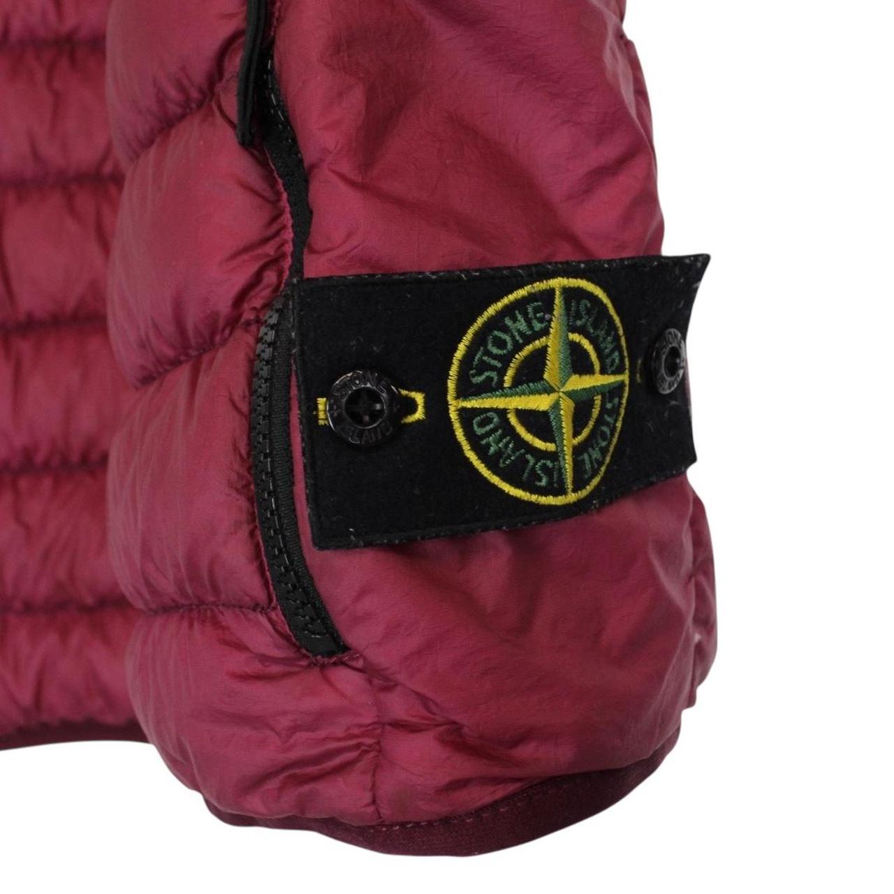 Stone Island AW 2018 Burgundy Garment Dyed Micro Yarn Down Gilet / Bodywarmer