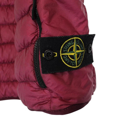 Stone Island AW 2018 Burgundy Garment Dyed Micro Yarn Down Gilet / Bodywarmer