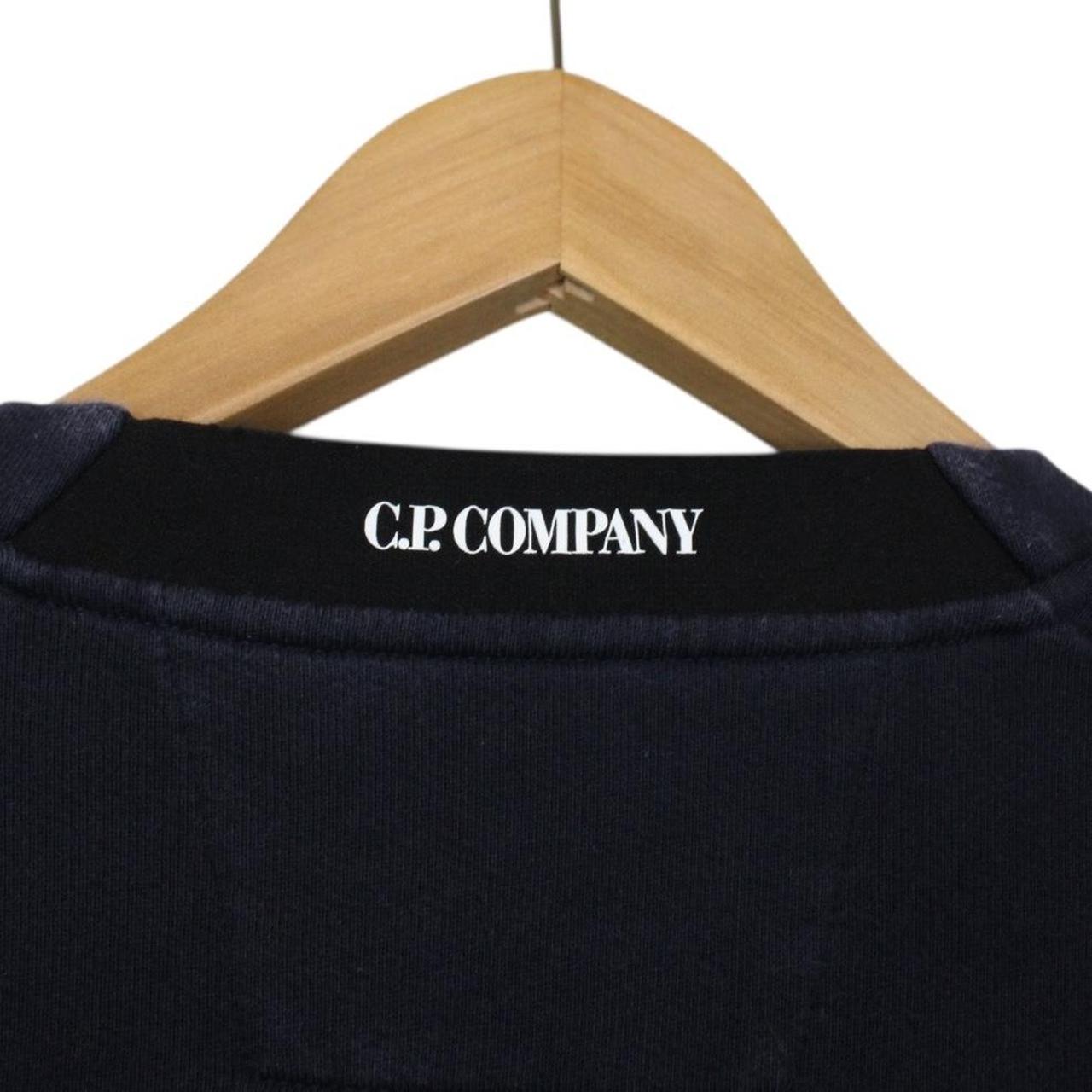 CP Company Navy Blue Goggle Lens Cotton Sweatshirt Jumper
