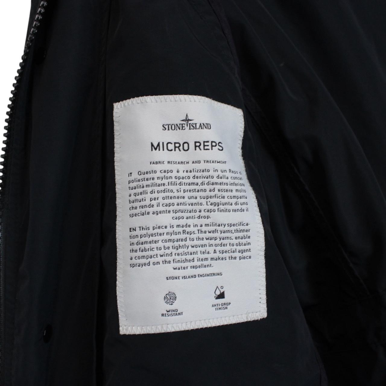 Stone Island SS 2018 Navy Blue Micro Reps Full Zip Parka Jacket