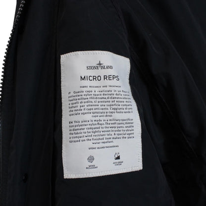 Stone Island SS 2018 Navy Blue Micro Reps Full Zip Parka Jacket
