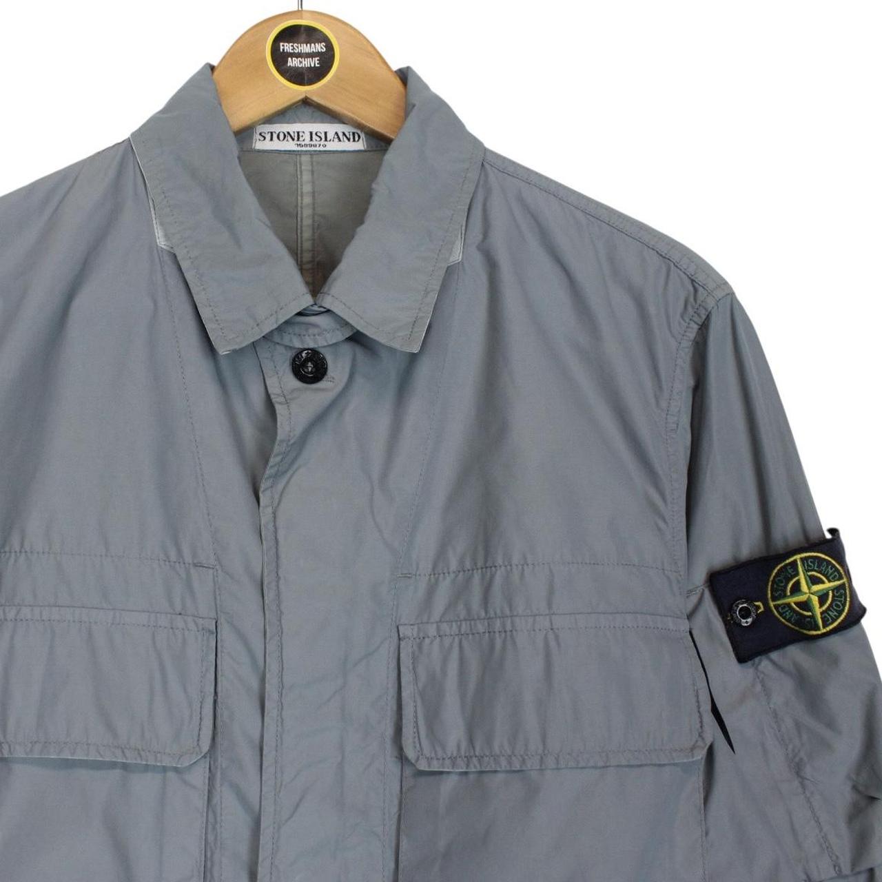 Vintage Stone Island SS 2009 Grey Full Zip Nylon/Cotton Spalmultra Overshirt
