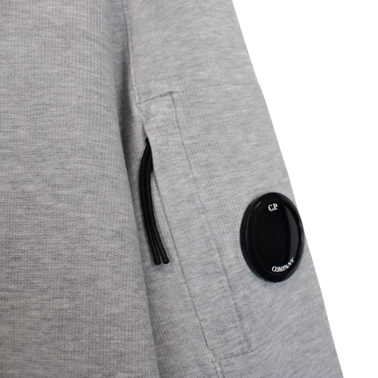 CP Company Grey Lens Cotton Hoodie Jumper