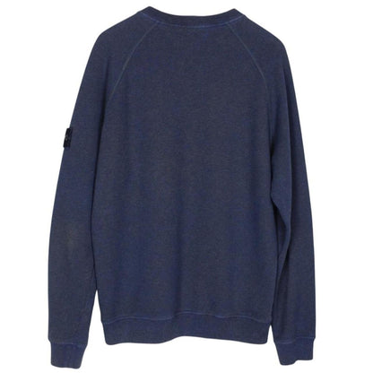 Stone Island AW 2020 Blue Dust Treatment Crew Neck Sweatshirt Jumper
