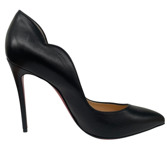 Christian Louboutin Black Leather Hot Chick 100mm High Heels