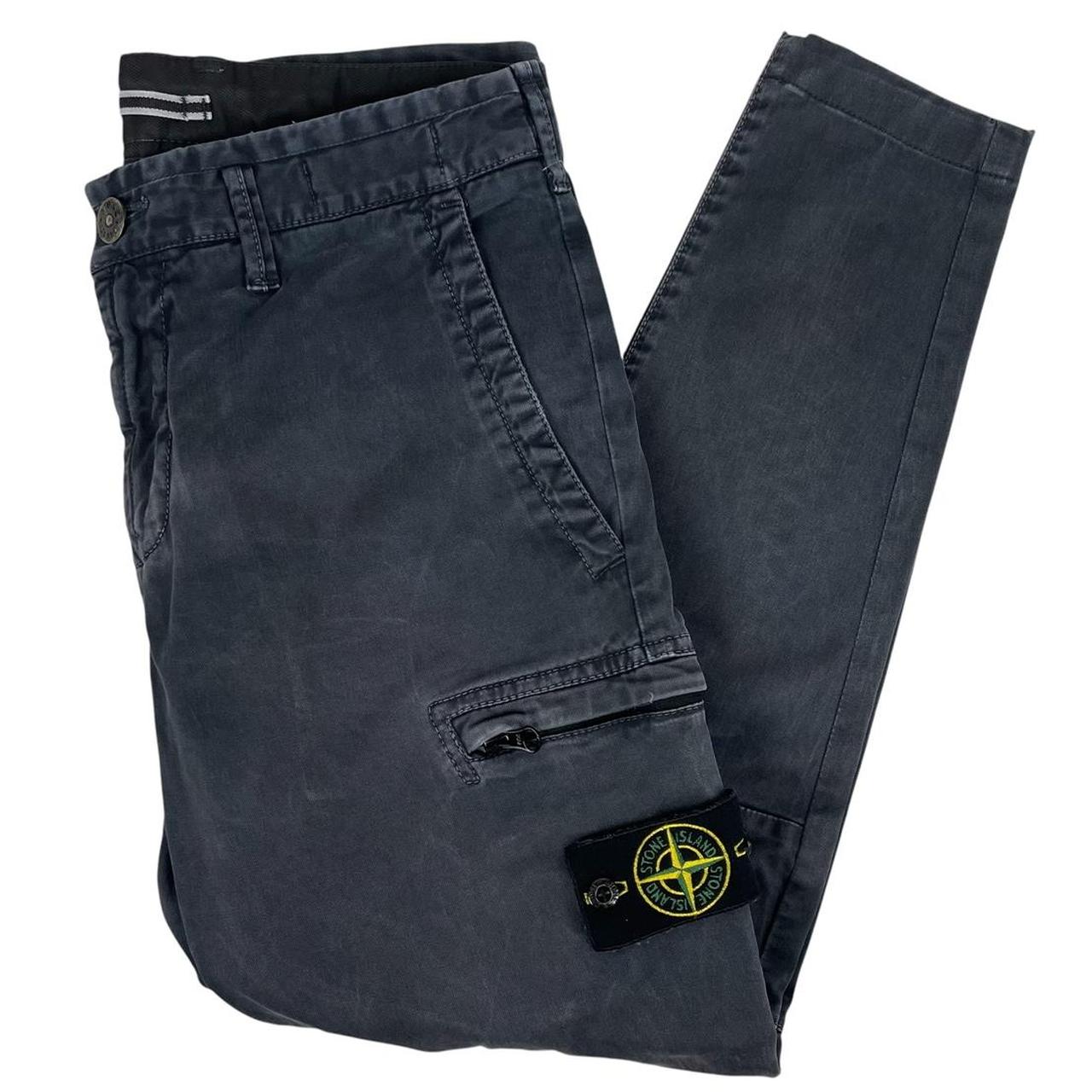 Stone Island AW 2020 Black Skinny Fit Cargo Trousers