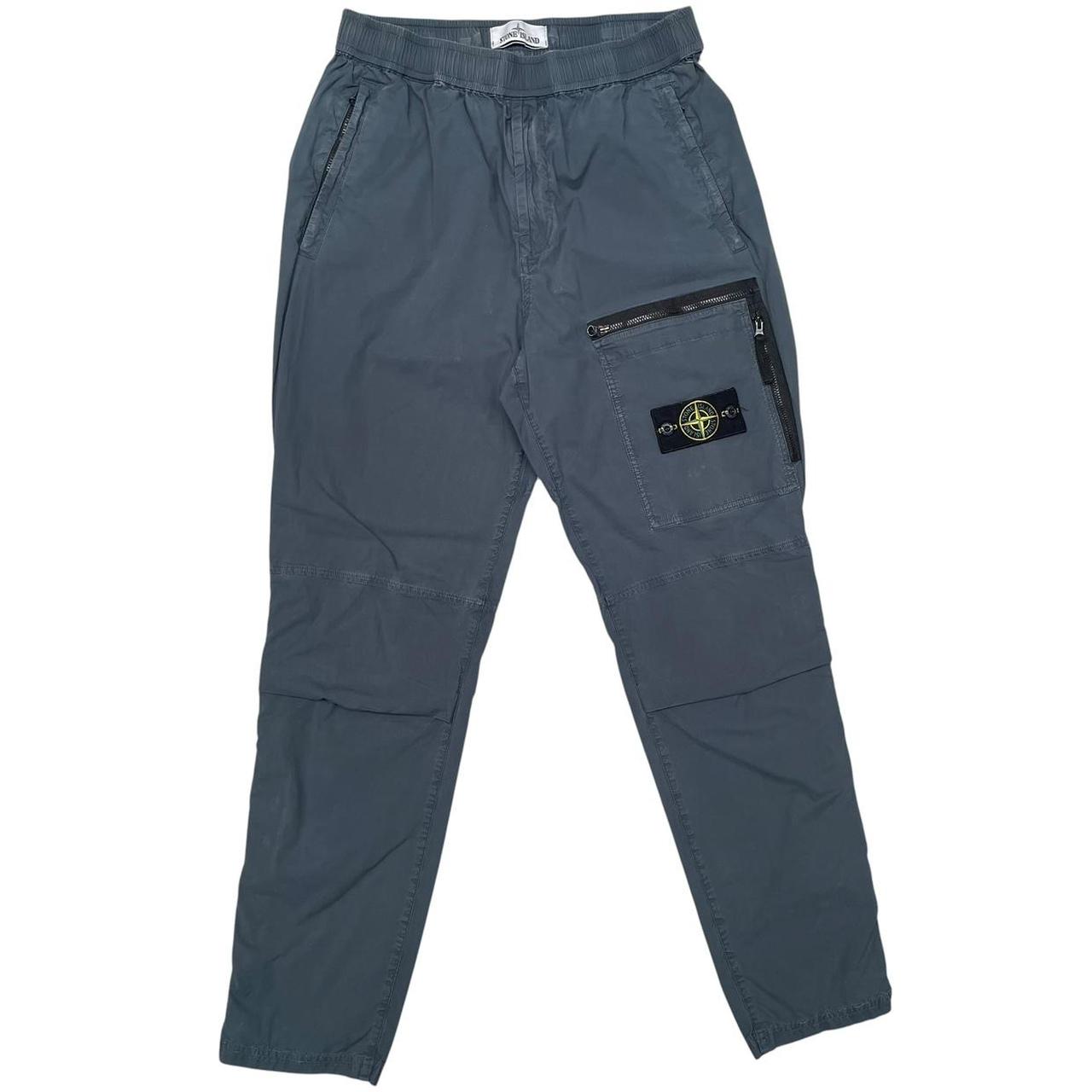 Stone Island SS 2022 Blue RE-T Fit Cargo Trousers