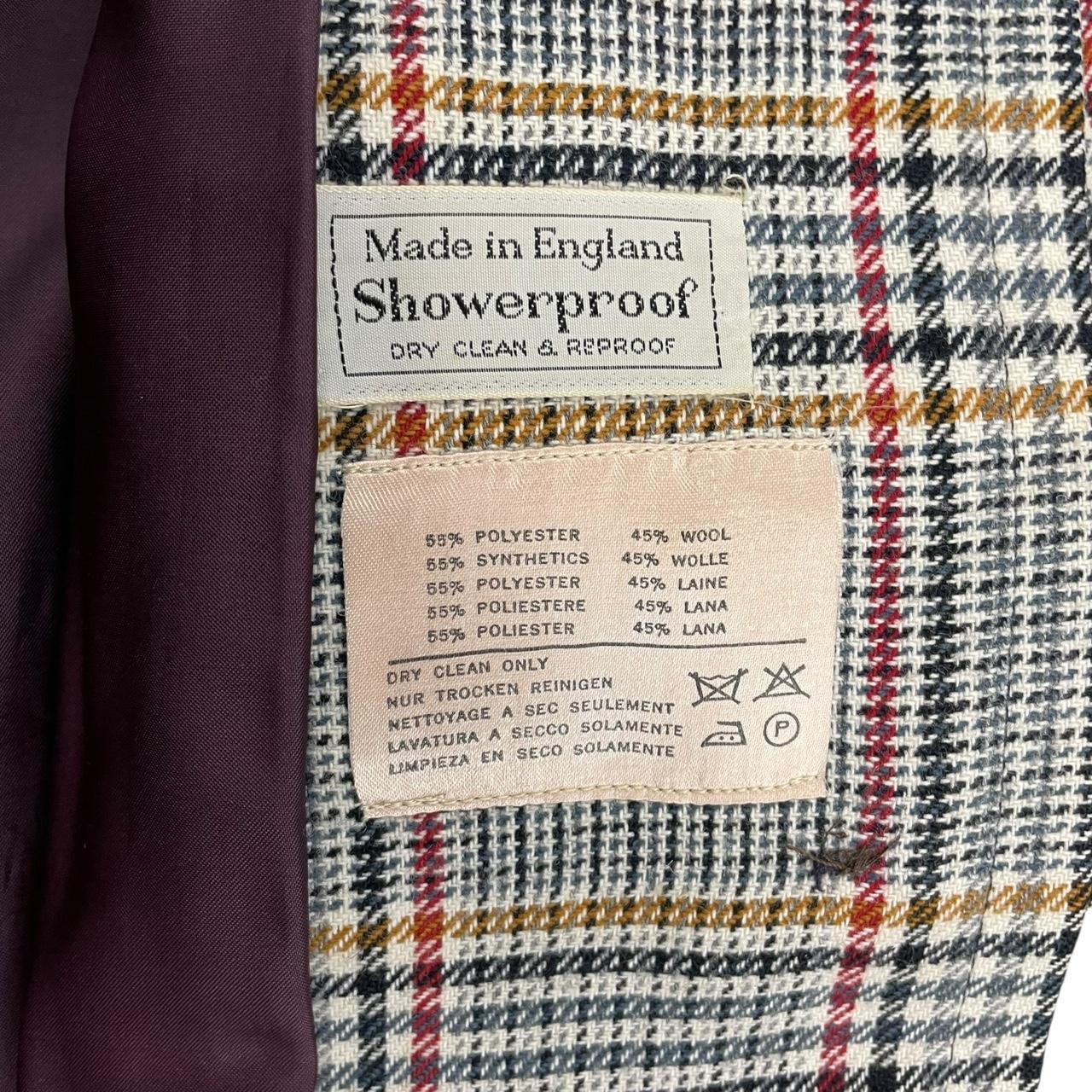 Vintage Aquascutum Multicoloured Plaid Check Wool Blend Coat