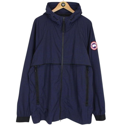 Canada Goose Navy Blue Faber Lightweight Hooded Nylon Jacket