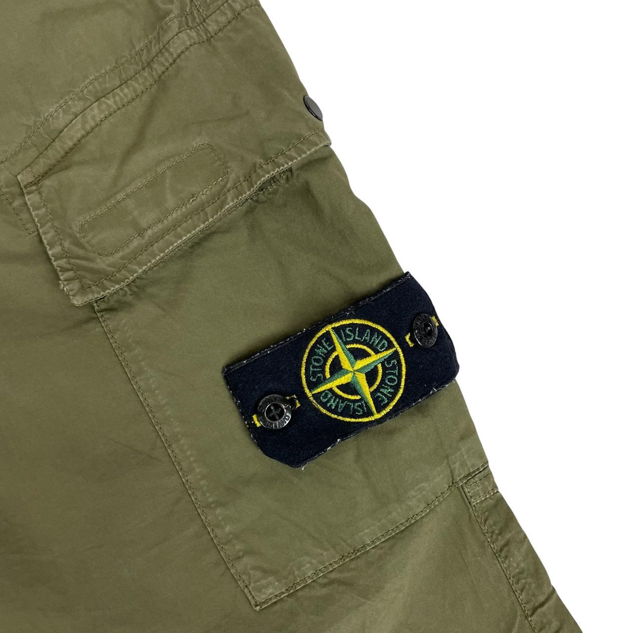 Stone Island SS 2021Khaki Green RE-T Fit Cargo Trousers