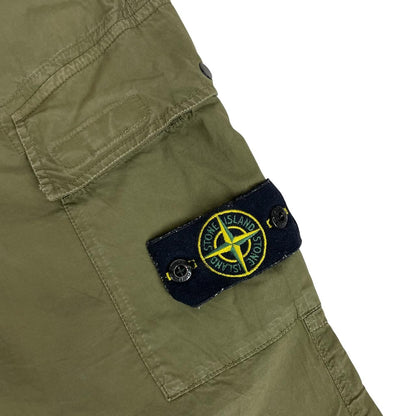 Stone Island SS 2021Khaki Green RE-T Fit Cargo Trousers