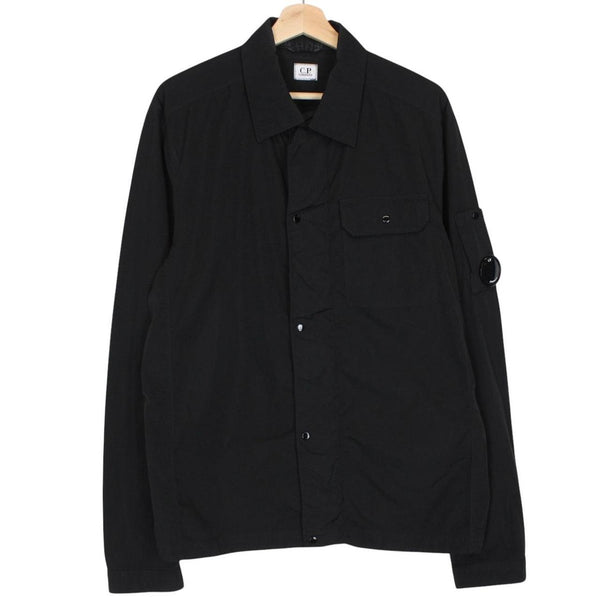 CP Company Black Nylon Lens Overshirt Jacket
