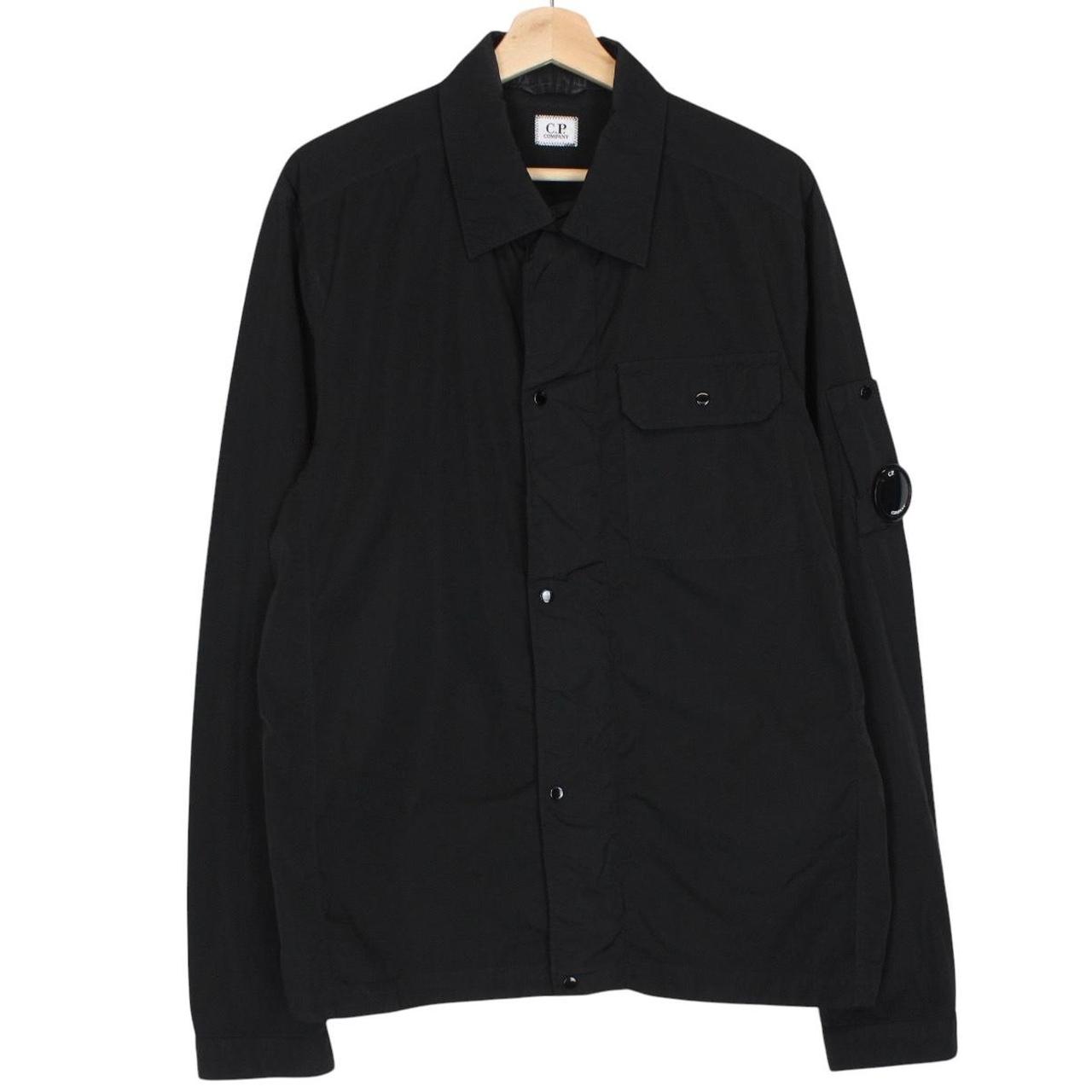 CP Company Black Nylon Lens Overshirt Jacket