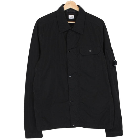 CP Company Black Nylon Lens Overshirt Jacket