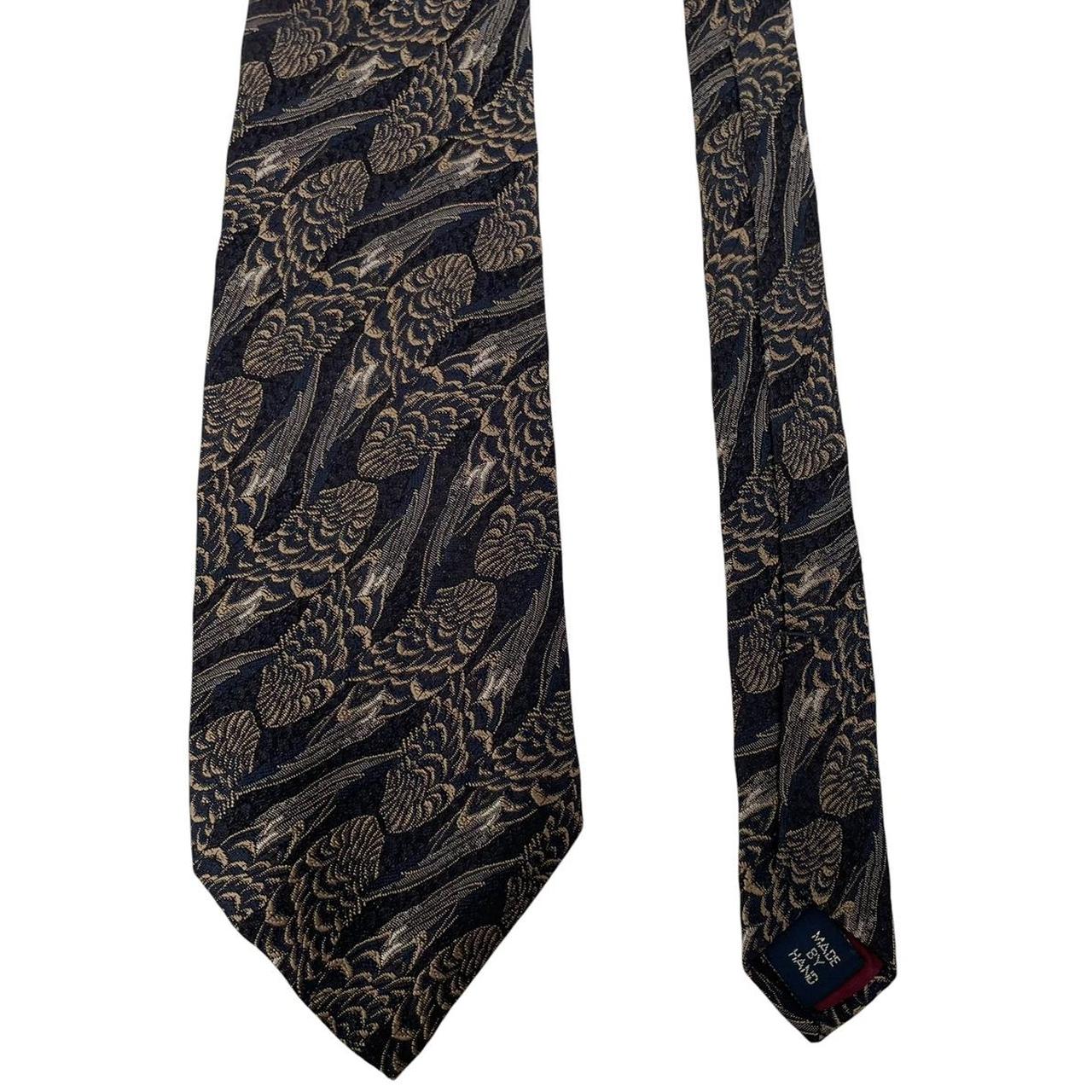 Vintage Polo Ralph Lauren Brown and Black Silk Tie