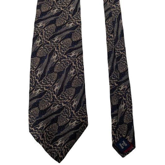 Vintage Polo Ralph Lauren Brown and Black Silk Tie
