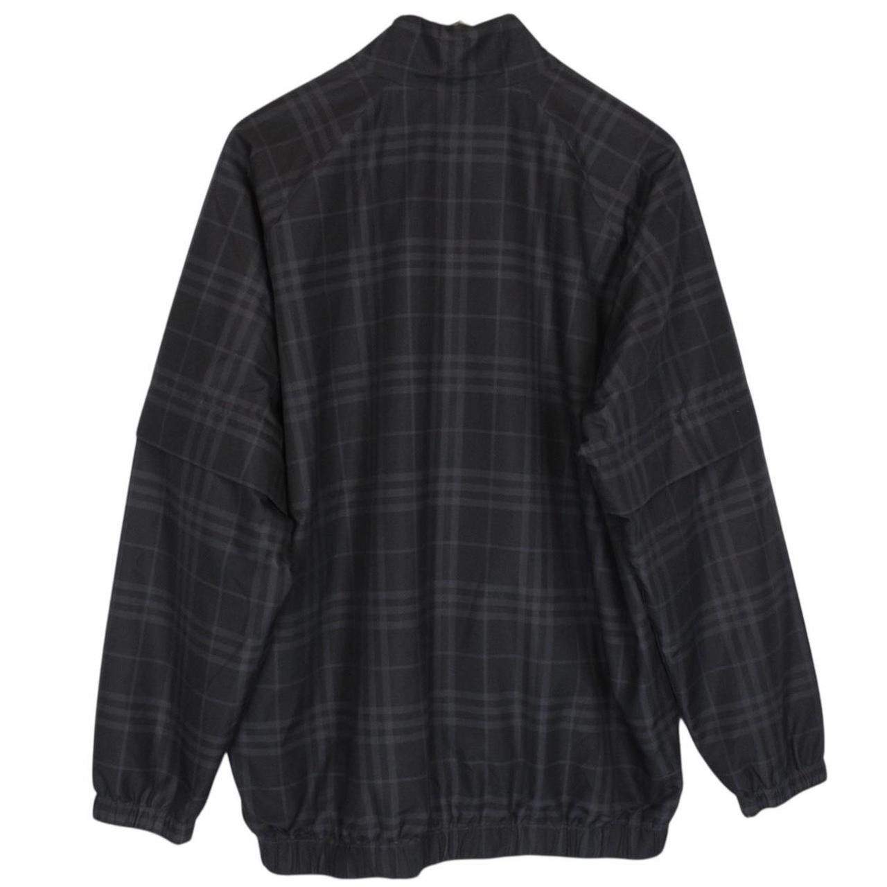 Vintage Burberry Golf Black 1/4 Zip Nova Check Smock Jacket