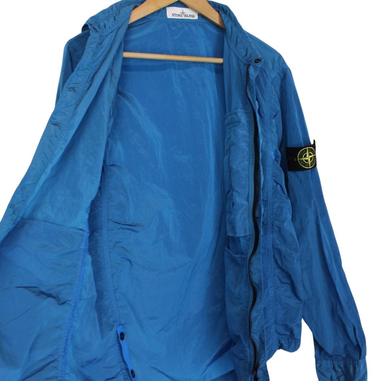 Stone Island SS 2018 Blue Full Zip Nylon Metal Overshirt Jacket
