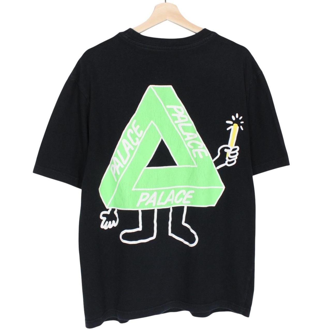 Palace Black and Green Glow Sticks Print Short Sleeve Cotton T-Shirt