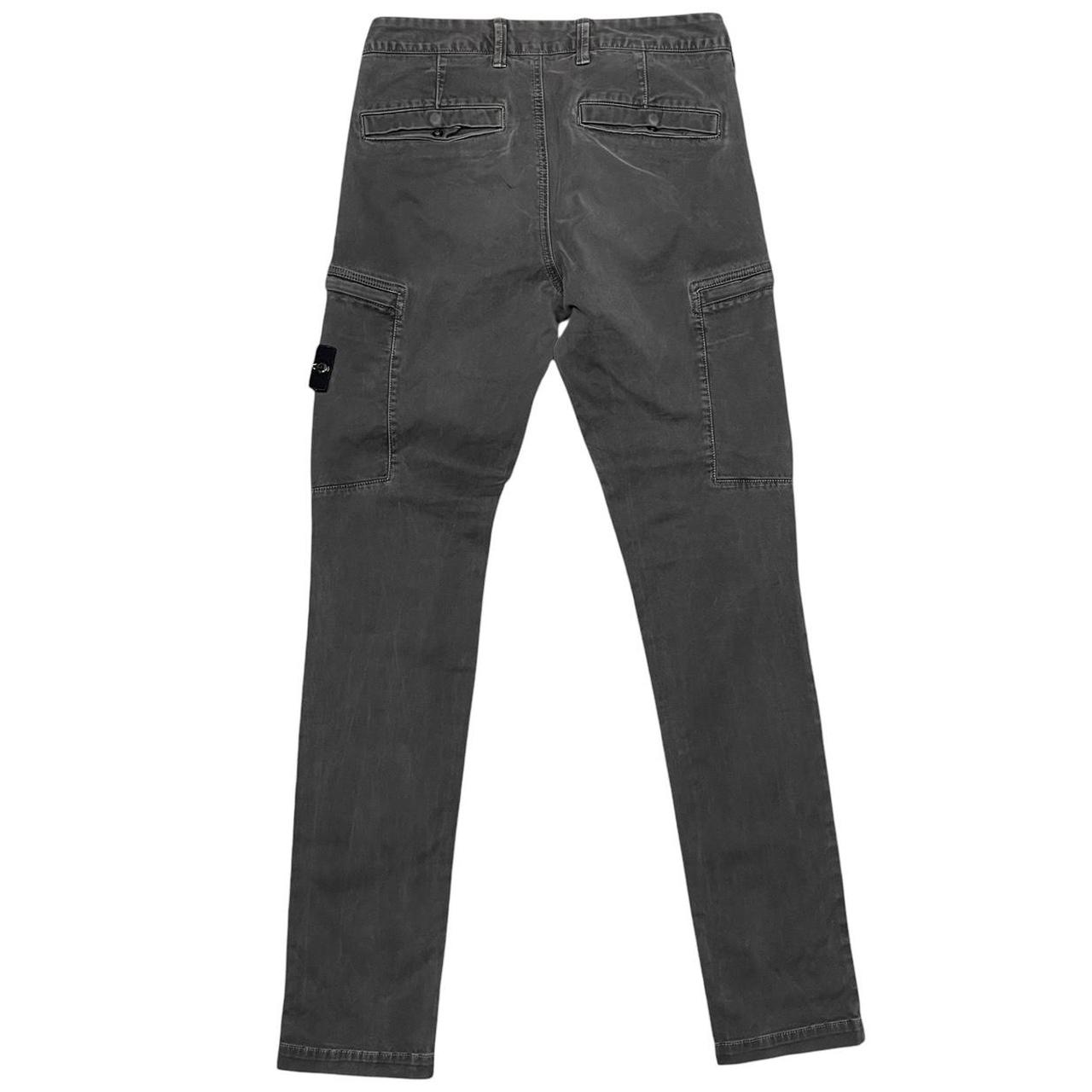 Stone Island AW 2018 Dark Grey Skinny Fit Cargo Trousers