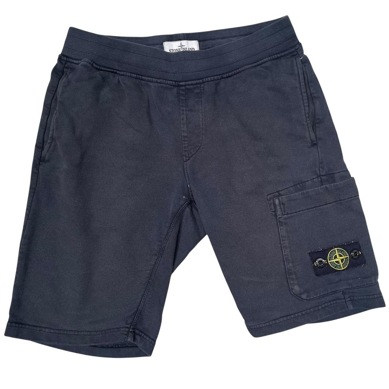 Stone Island SS 2018 Navy Blue Cotton Jogger Shorts