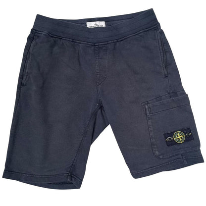Stone Island SS 2018 Navy Blue Cotton Jogger Shorts