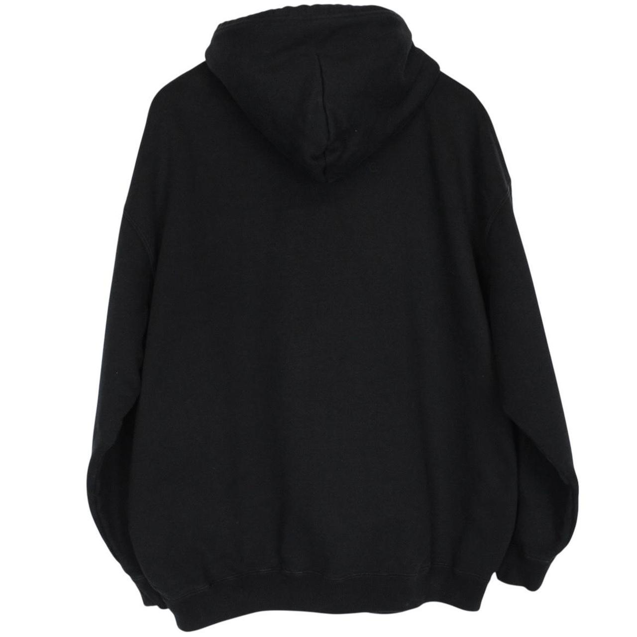 Balenciaga Black Logo Print Cotton Hoodie Jumper
