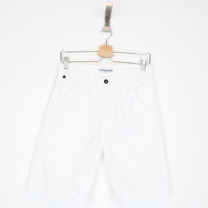 Stone Island SS 2010 White and Black Cotton Bermuda Shorts