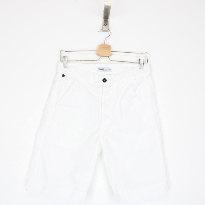 Stone Island SS 2010 White and Black Cotton Bermuda Shorts