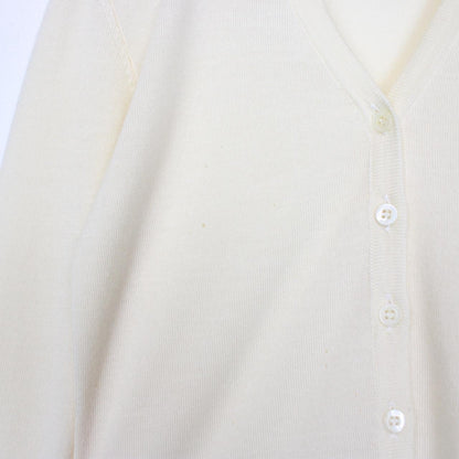 Gucci Cream Silk Cashmere Wool Blend Knit Button Up Cardigan Jumper