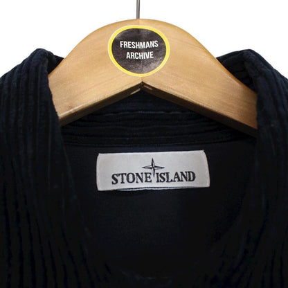 Stone Island AW 2022 Navy Blue Long Sleeve Jumbo Corduroy Shirt