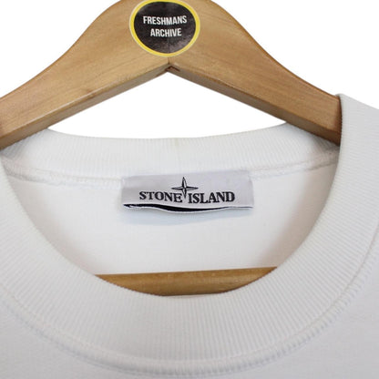 Stone Island AW 2022 White Cotton Sweatshirt Jumper