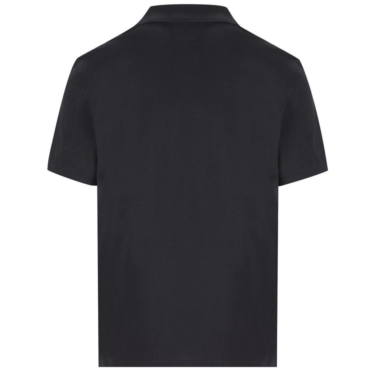 CP Company Navy Blue Stretch Cotton Piquet Polo Shirt