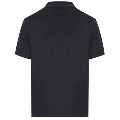 CP Company Navy Blue Stretch Cotton Piquet Polo Shirt