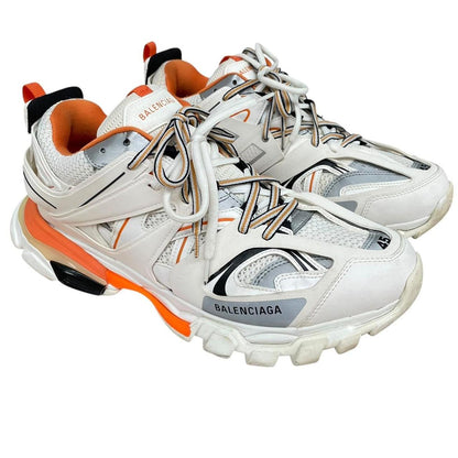 Balenciaga Track White and Orange Trainers
