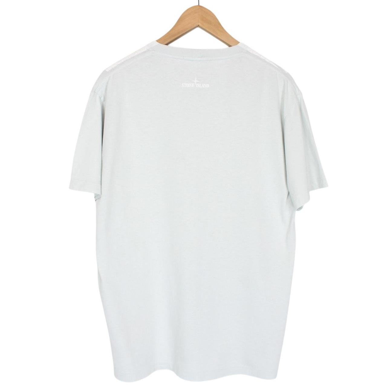Stone Island AW 2022 Grey and White Short Sleeve Logo Print T-Shirt