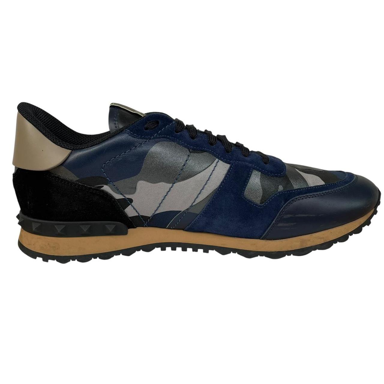 Valentino Garavani Rockrunner Navy Blue Camouflage Trainers