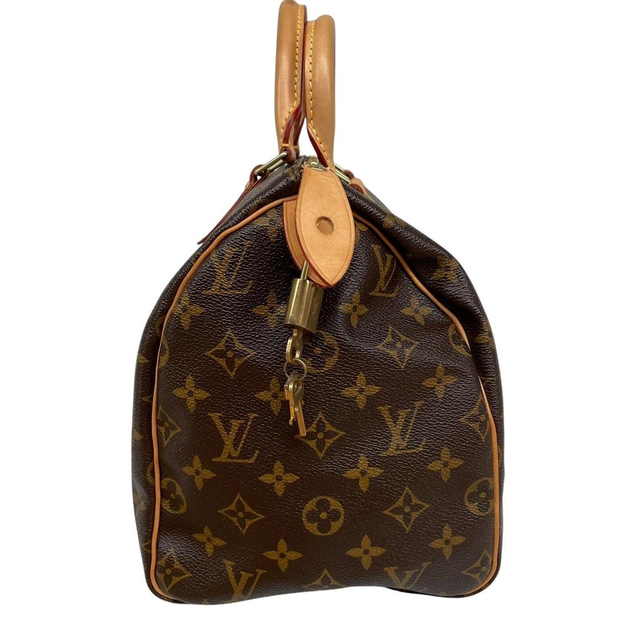 Louis Vuitton Speedy 30 Brown and Beige Monogram Coated Canvas Bag