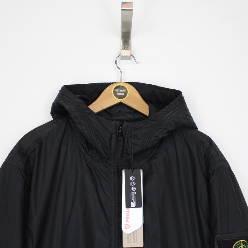 Stone Island AW 2022 Black Garment Dyed Crinkle Reps R-NY Primaloft Jacket