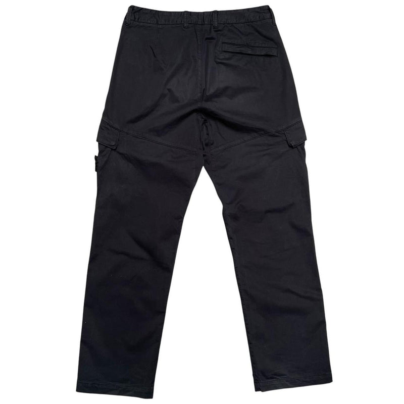 Stone Island Ghost AW 2021 Black RE-T Fit Cargo Trousers