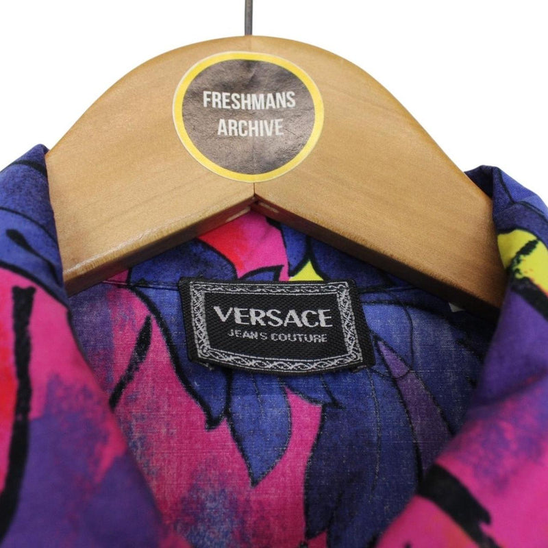 Vintage Versace Jeans Couture Multicoloured Long Sleeve Cotton Shirt