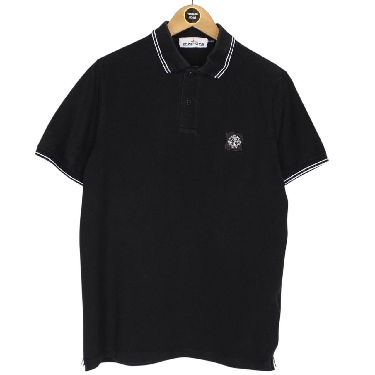 Stone Island AW 2019 Black Short Sleeve Compass Polo Shirt