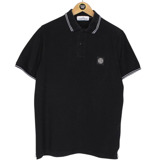 Stone Island AW 2019 Black Short Sleeve Compass Polo Shirt