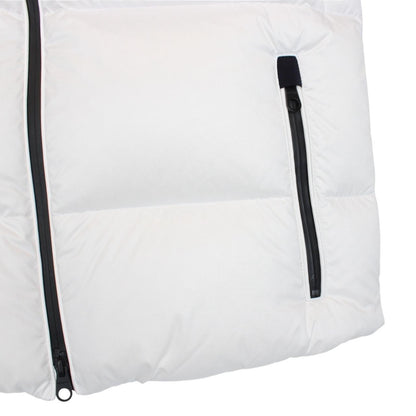 Burberry Optic White Lingdale Down Hooded Gilet / Bodywarmer